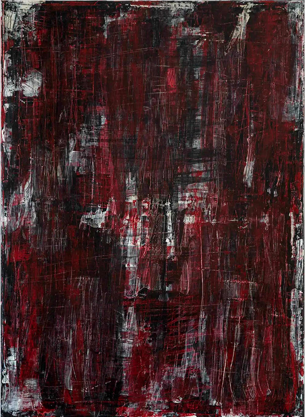 Red Jungle painting series by Ümit Sural